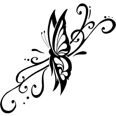 Women Butterfly Design Water Transfer Temporary Tattoo(fake Tattoo) Stickers NO.11081